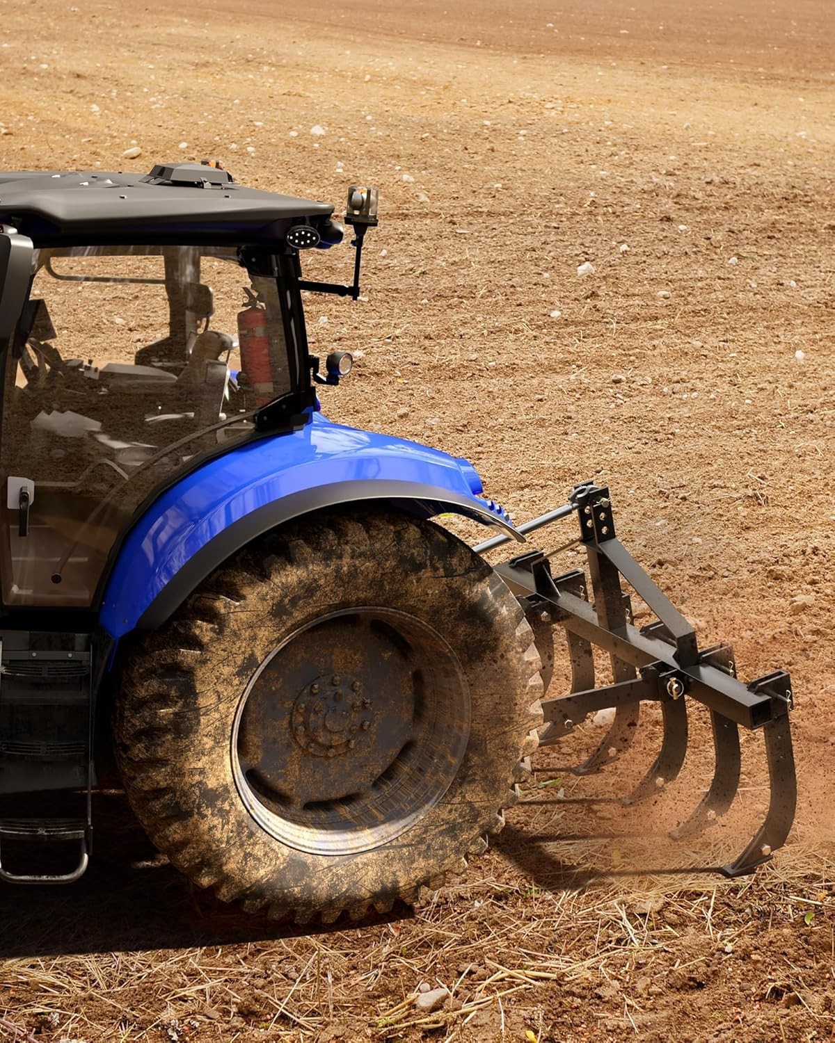 48" Multi-Purpose Plow Cultivator, 3 Point w Adjustable Shanks for Lawn Tractors