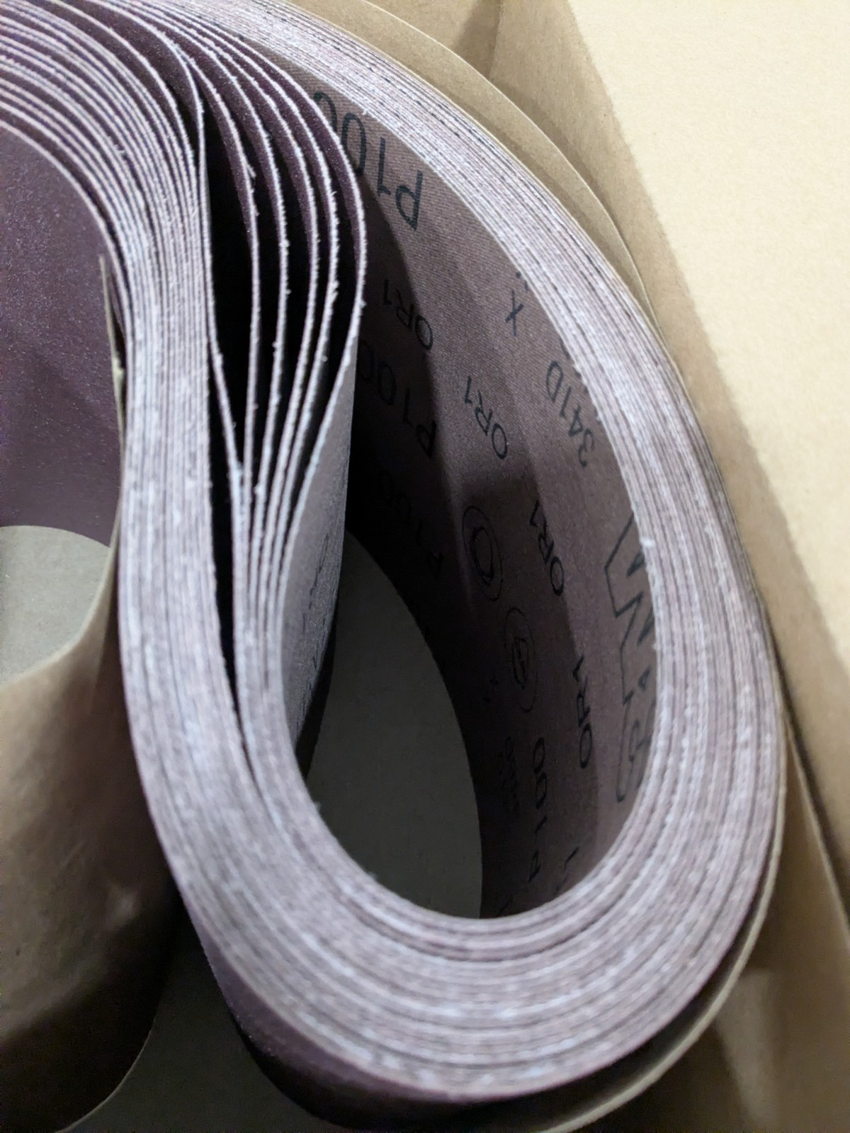 (20) 3M Abrasive Belt: 6" Wide, 48" OAL, 100 Grit, Aluminum Oxide 51115666353