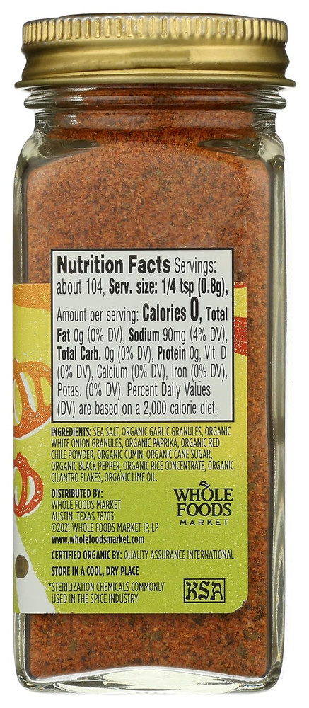, Organic Peruvian Style Seasoning, 2.93 Ounce