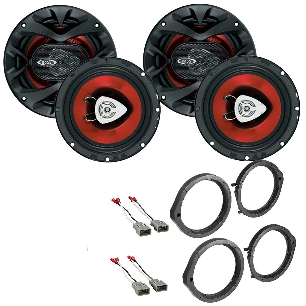 For 2008-2022 Honda Accord & 2006-2021 Civic BOSS 6.5" Front/Rear Speakers + Kit