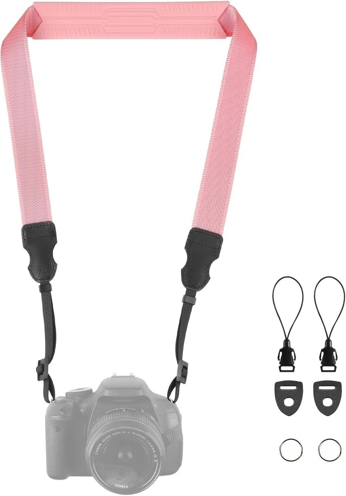 Neck Strap Silicone Camera Straps - Padded Camera Strap, 1.5" Wide Adjustable...