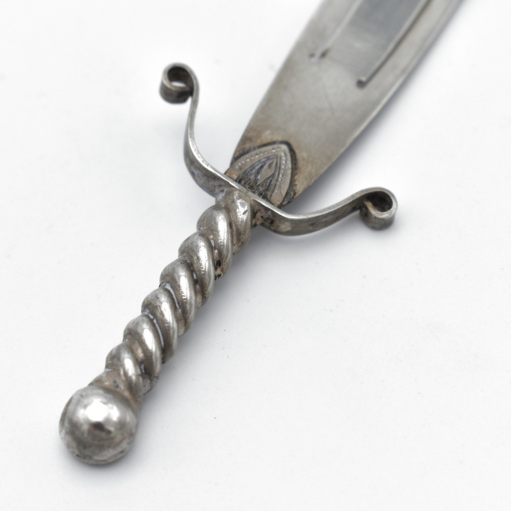 Antique Solid Silver Sword Form Bookmark George V 1912 Novelty