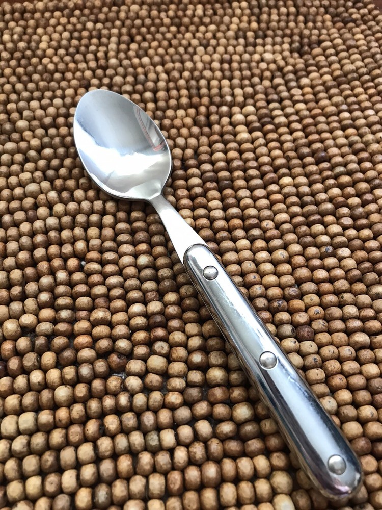 Stainless Flatware Chrome Like Silver Plastic Hdl Rivets TEASPOON 6.5”