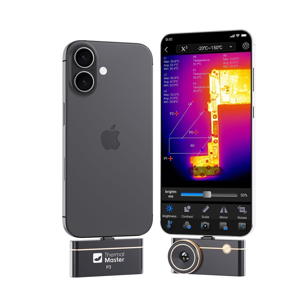 Thermal Master P3, Thermal Camera for iOS & Android, Manual Focus Infrared Ca...