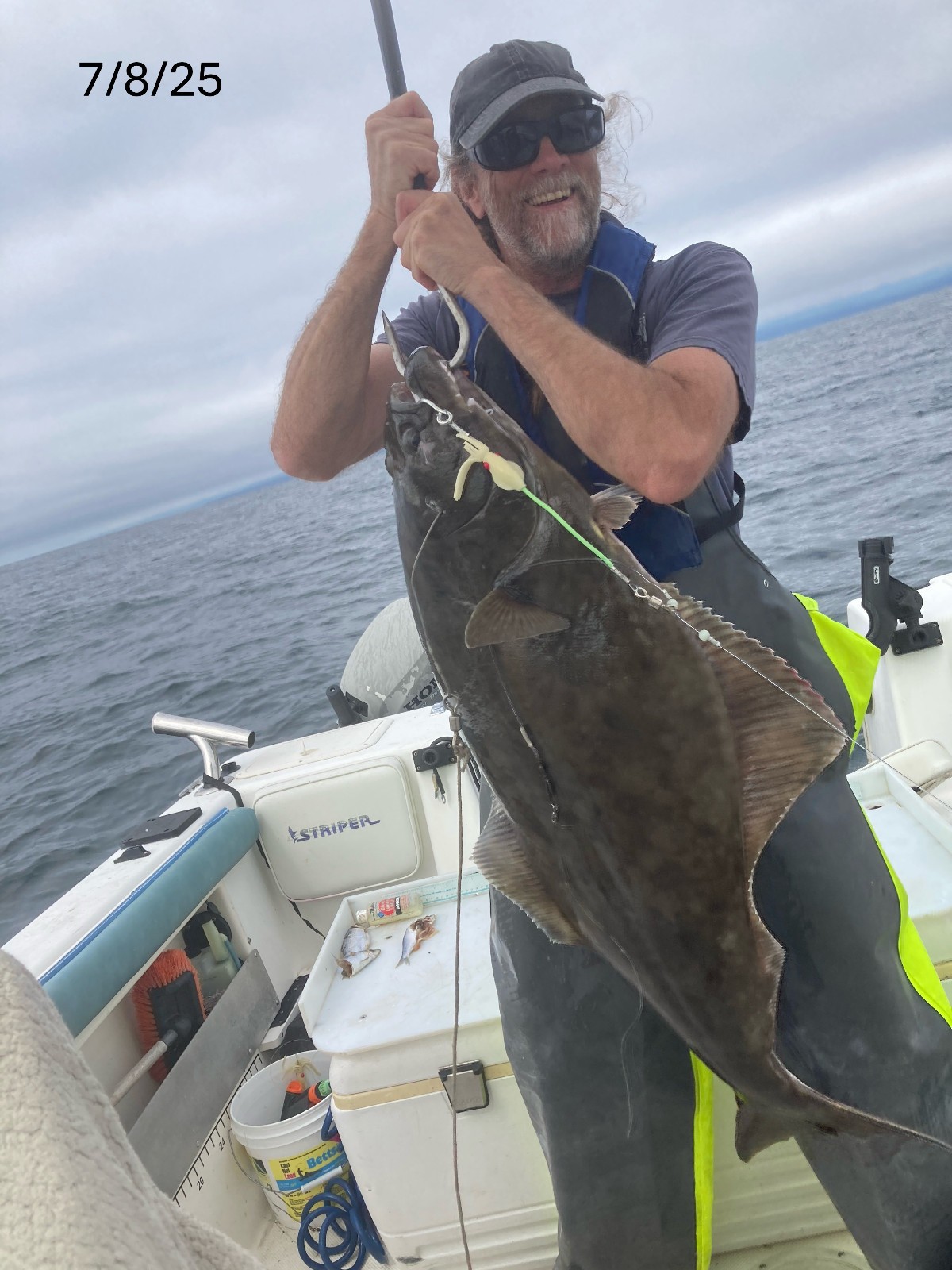 "The Clown Show" Deep Drop Halibut Rig LED Glow Rattles 16/0 Mustad Circle Hooks