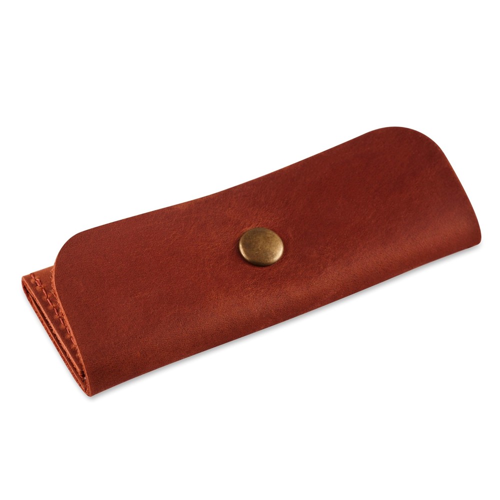 Leather SD Card case Cognac