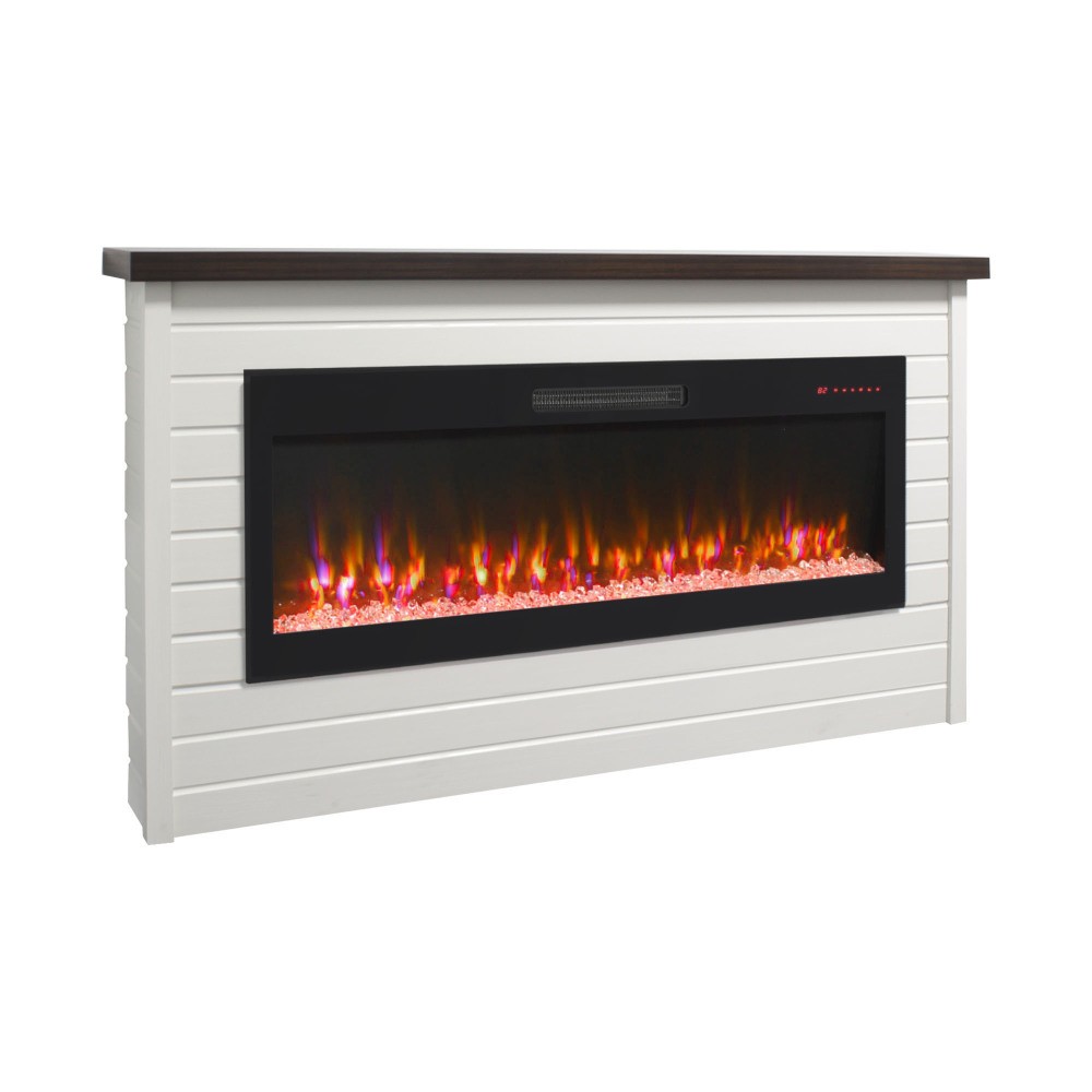 1400W Electric Fireplace Insert with Mantel, Remote & Timer