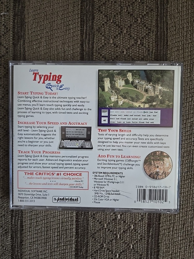 Typing- Learn Quick and Easy- One CD and Four 3.5" Discs Used