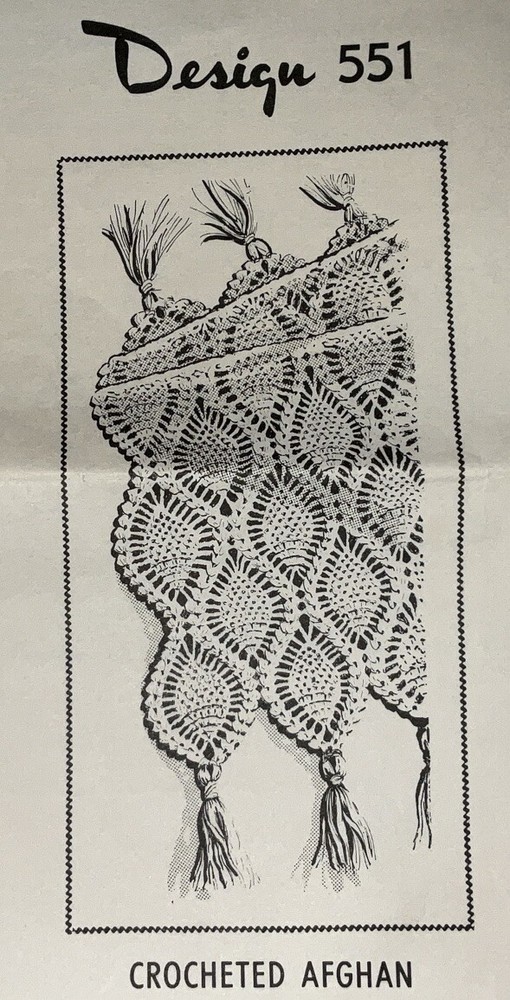 551 Vintage Afghan Pattern to Crochet (Repro)