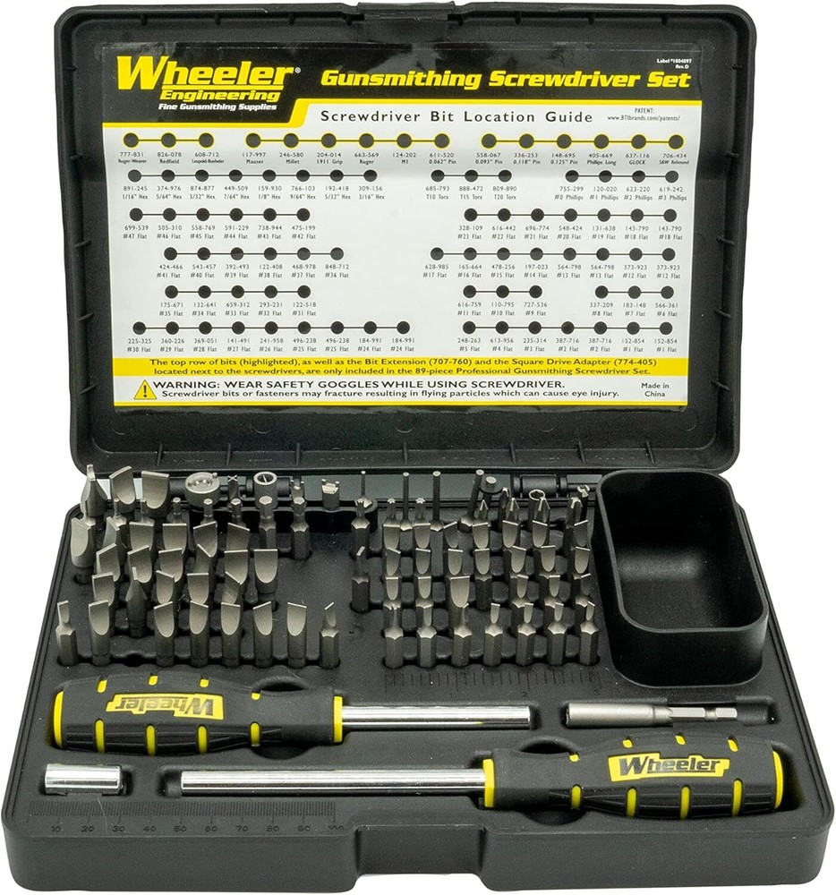 Wheeler 89 Piece Gunsmithing Screwdriver Set with Durable Construction