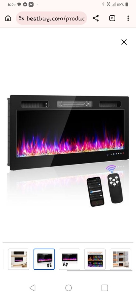 Electric Fireplace Insert With Remote