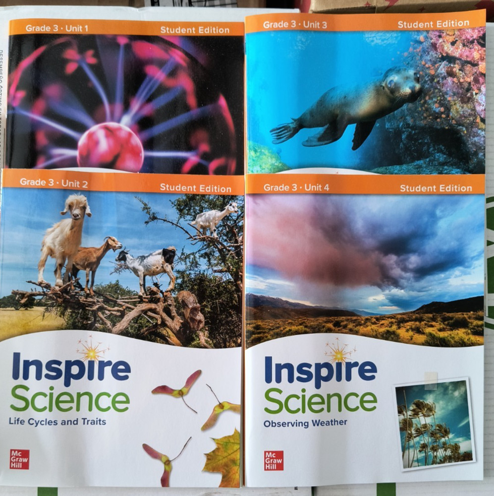 Inspire Science Grade 3 Units 1-4 Student Edition Workbook Set