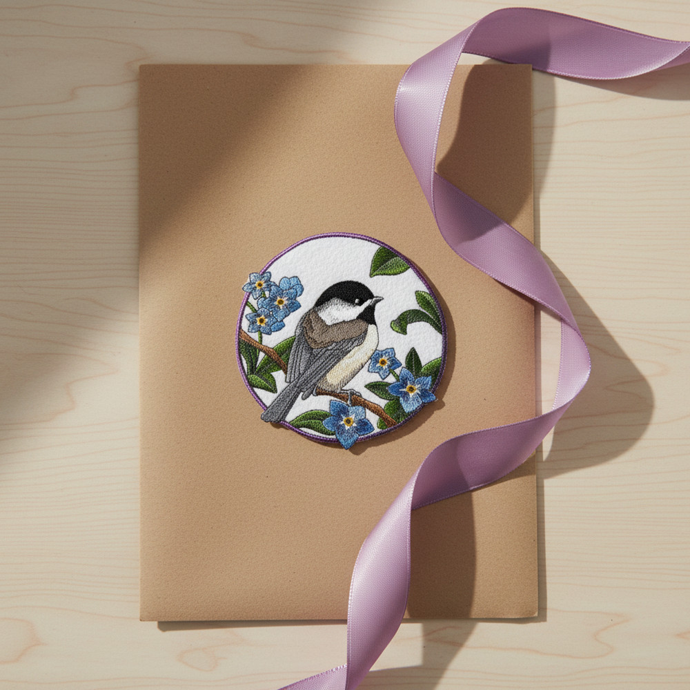 Chickadee Embroidered Patch