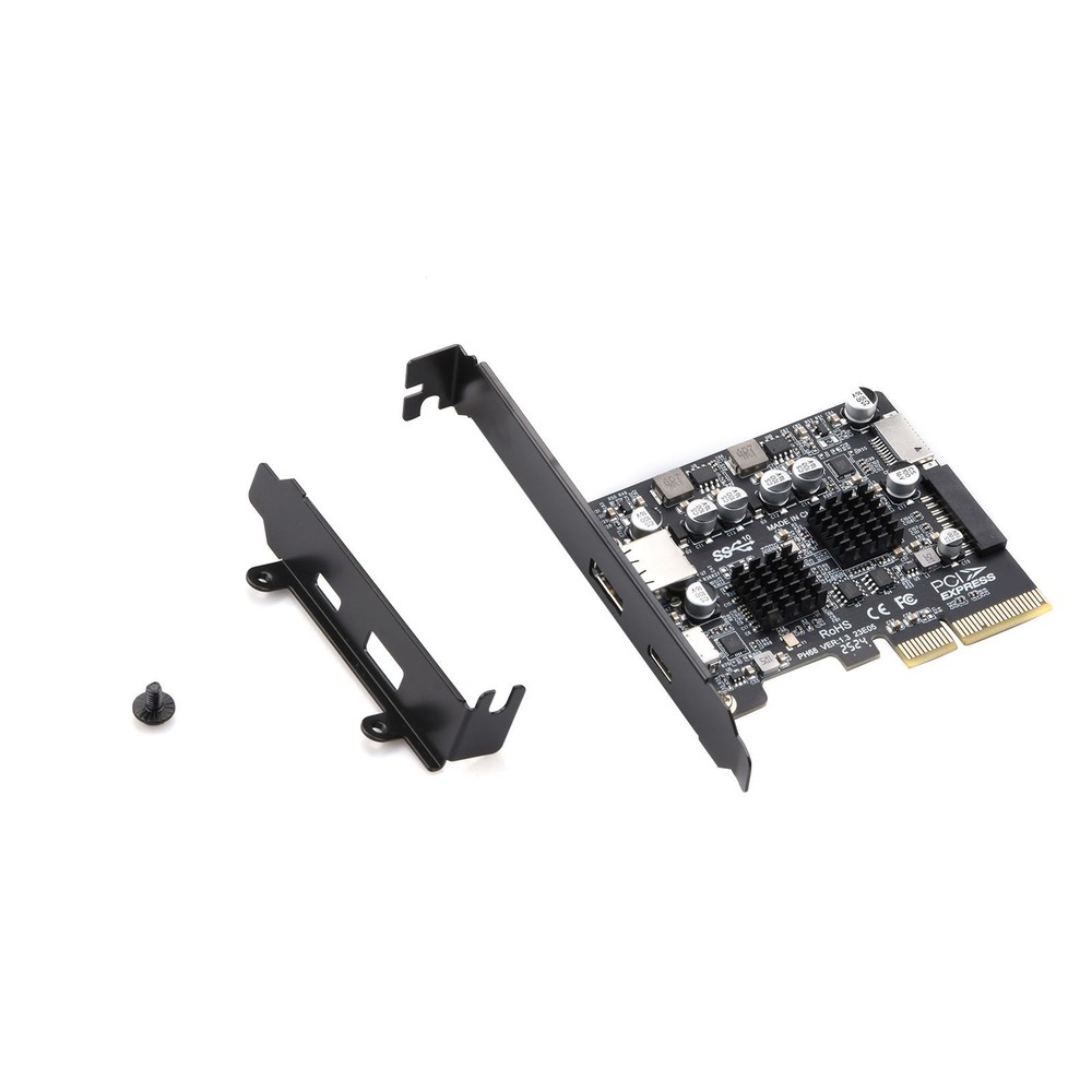 PCIe 3.0 to USB 3.2 Gen2 10Gbps Expansion Card Multiple Interfaces Type A/C/E