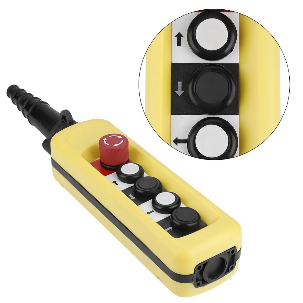 Crane Chain Hoist Push Button Switch Lifting Pendant Controller 4 Buttons NY