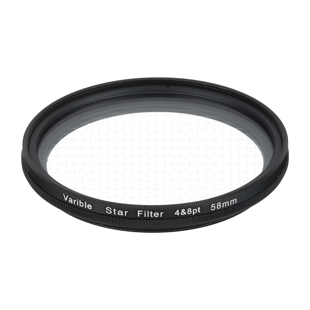 58mm Variable Star Filter 4-8 Points for Night Scenery Glassworks,1Pcs