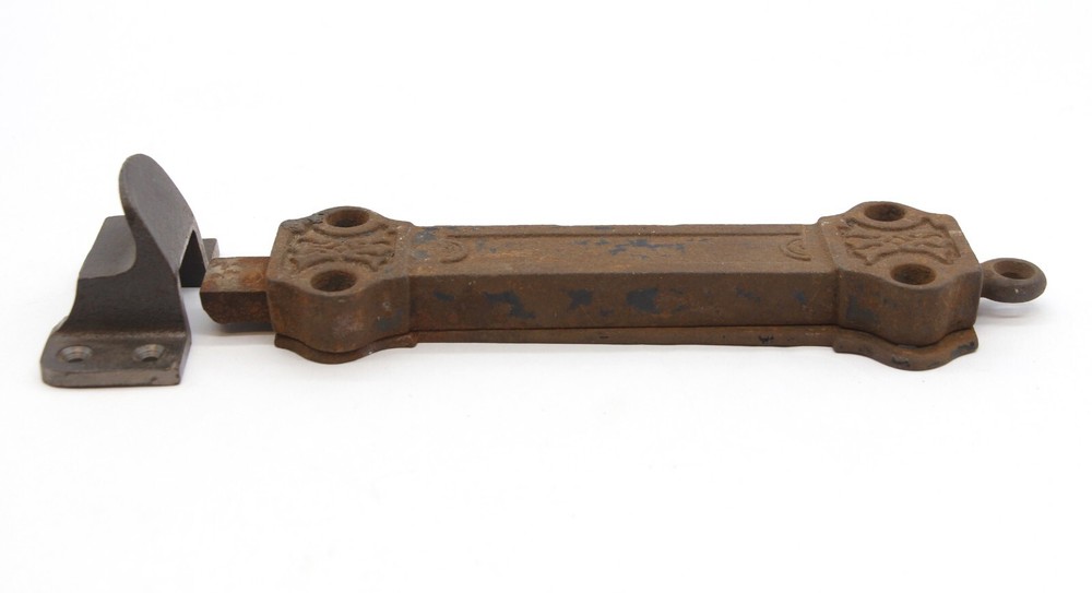 Antique Victorian Cast Iron Spring Door Bolt