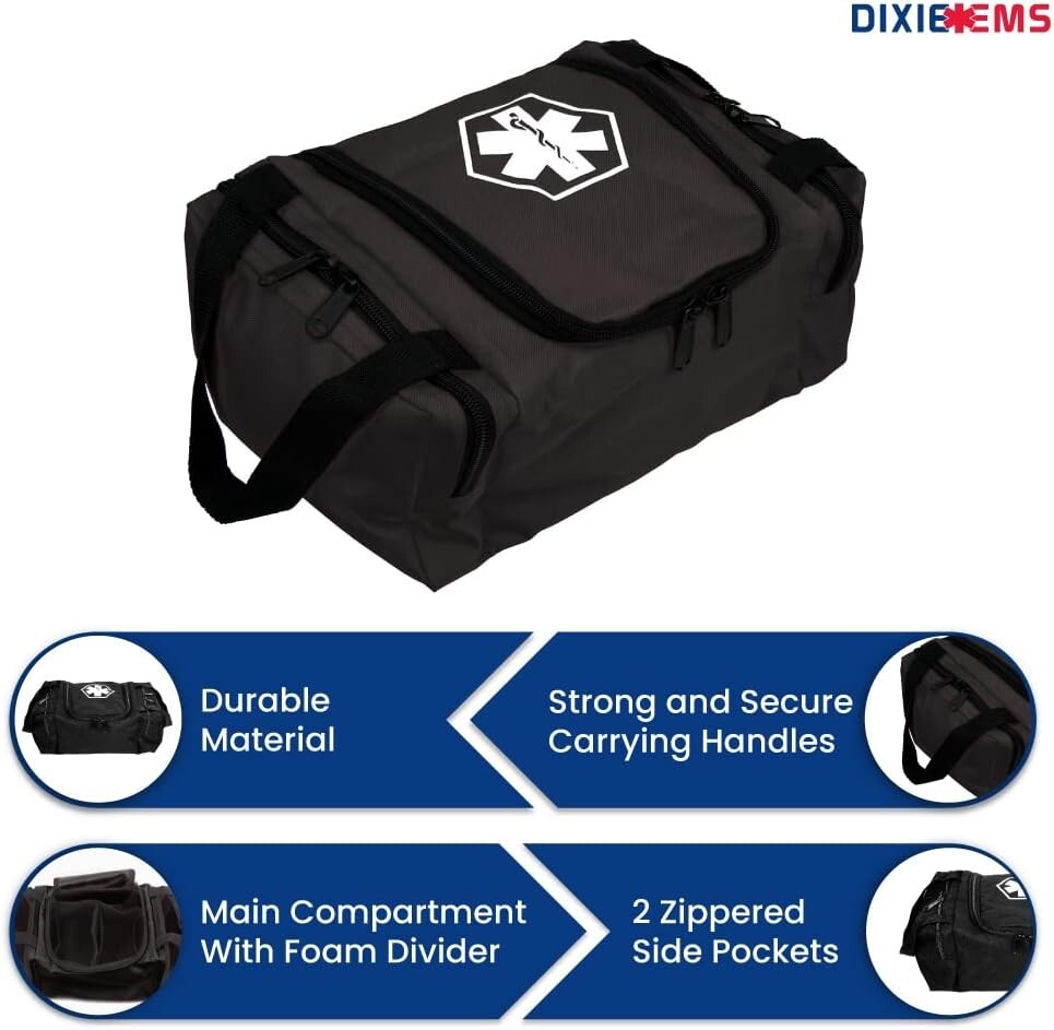 Dixie EMS Dixigear Empty First Responder II Bag - Tactical Black