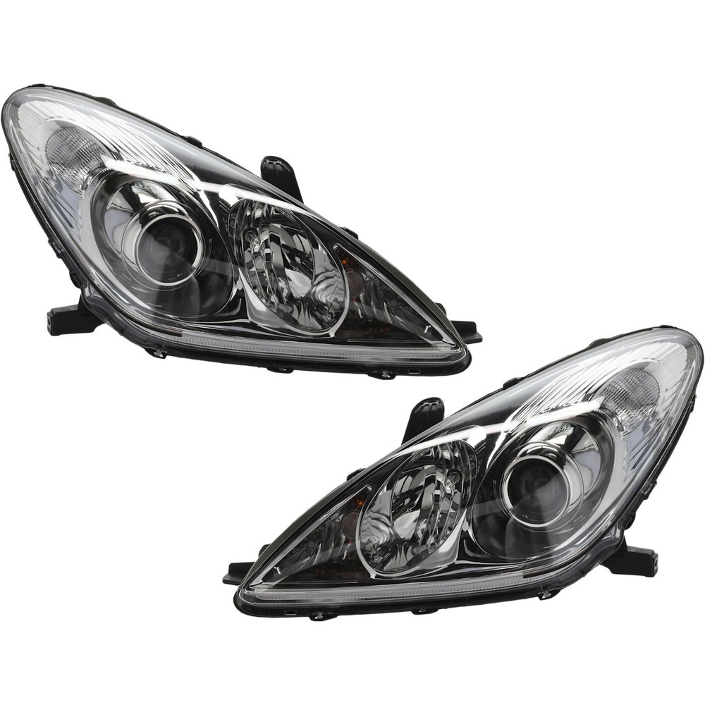 Headlight Set For 2005-2006 Lexus ES330 Left and Right Side with Bulb Halogen
