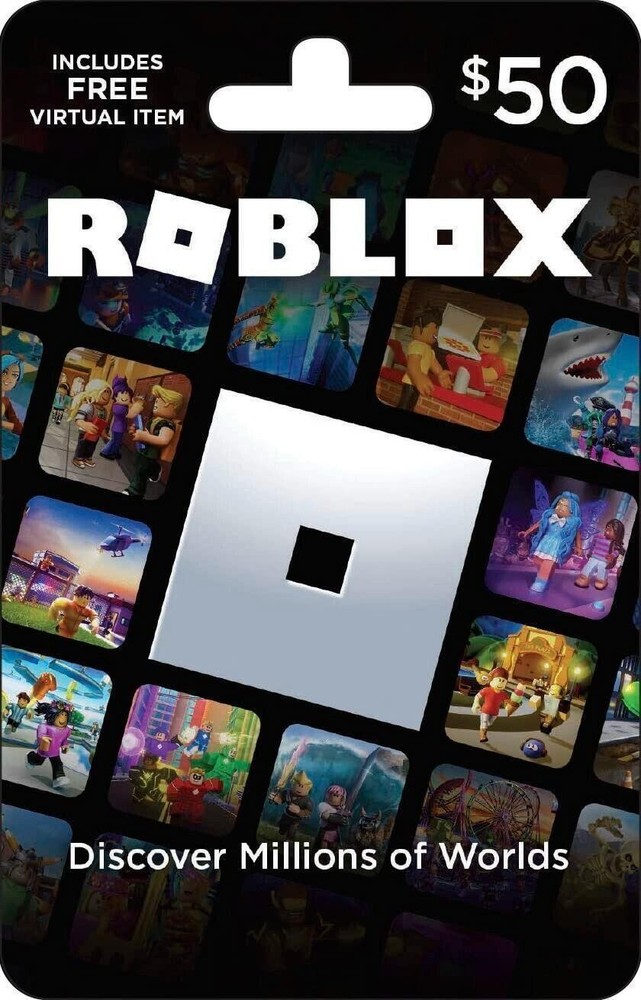 Roblox $50 Physical Gift Card [includes Free Virtual Item Gi..
