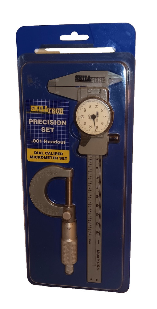SKILLTECH VINTAGE PRECISION SET DIAL CALIPER MICROMETER SET USA MADE