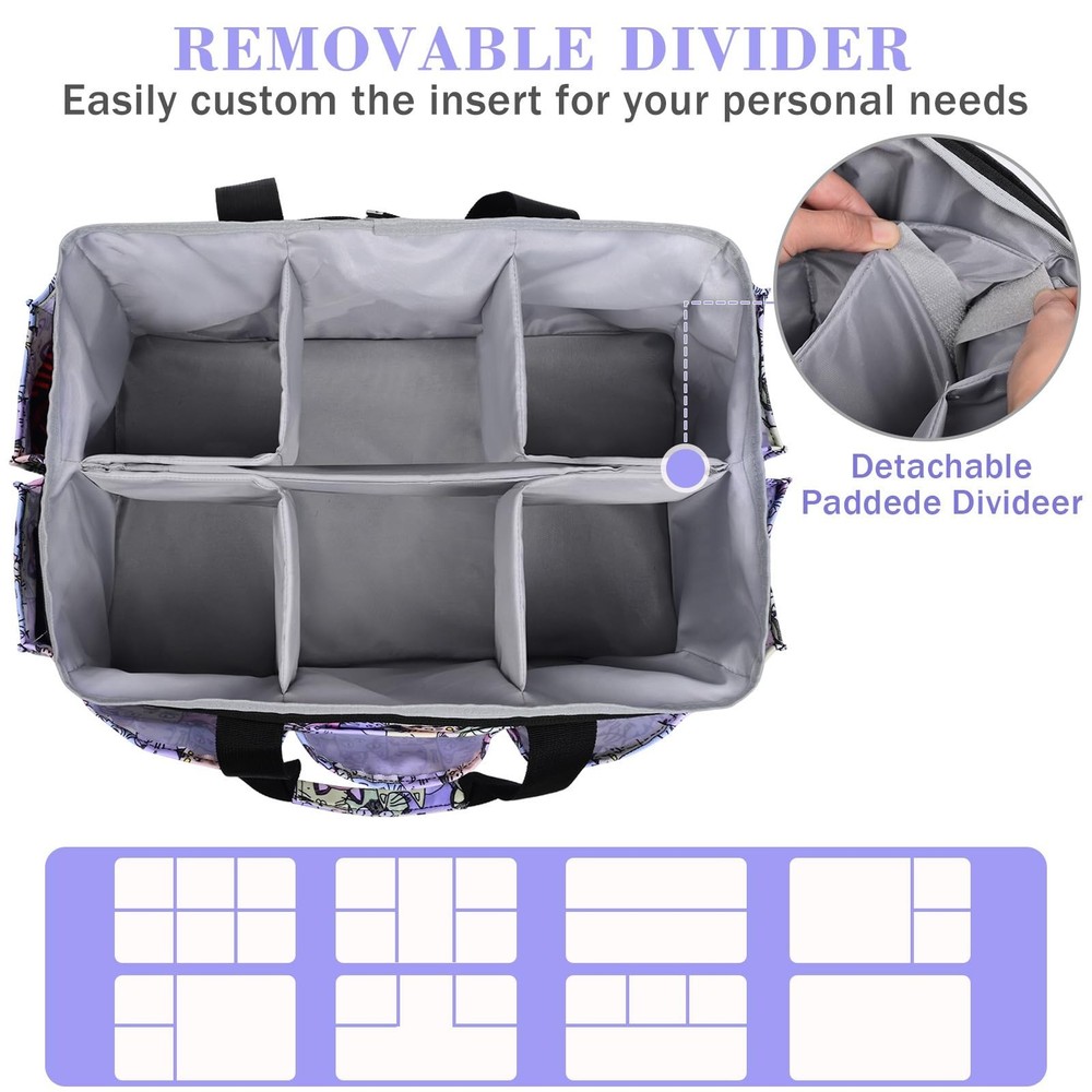 Multi-Functional Tote Craft Bag Desktop File Folder Carrying Bag With Pockets...