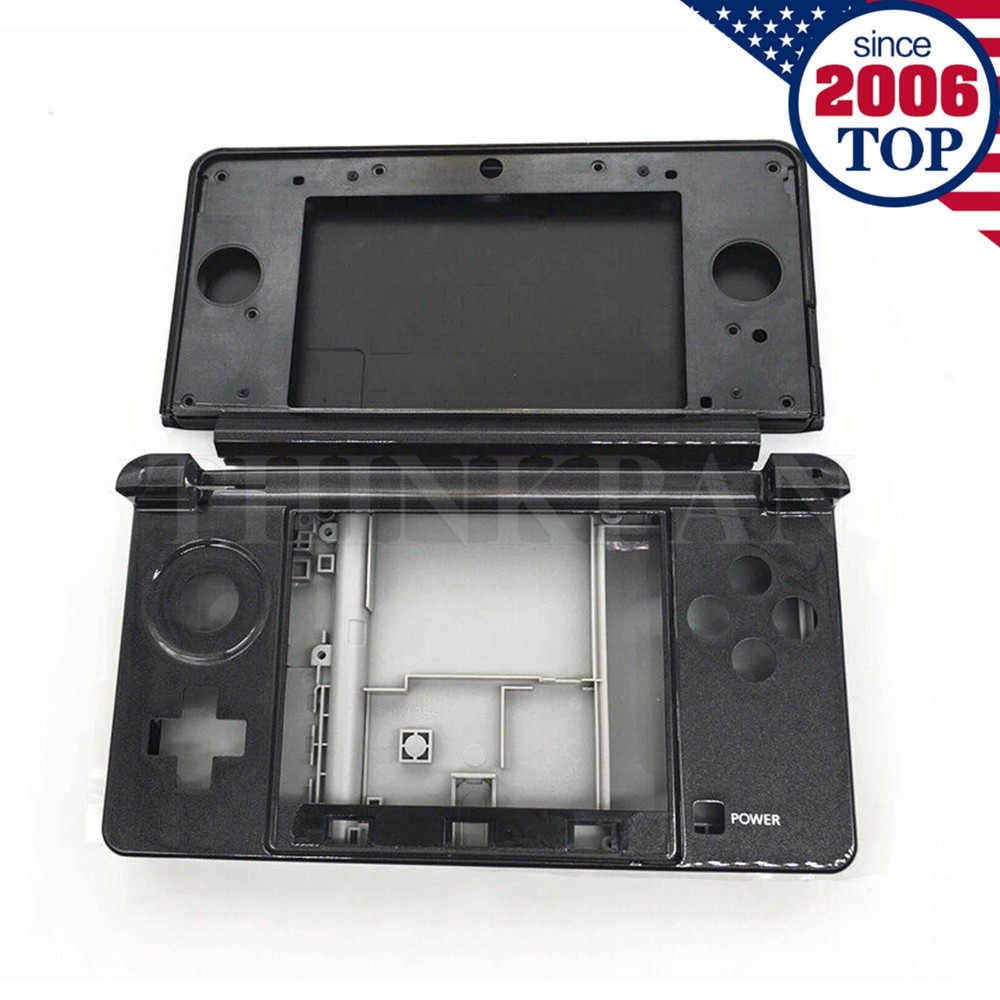 Full Housing Shell Case for Nintendo 3DS System Replacement Screen Console Black