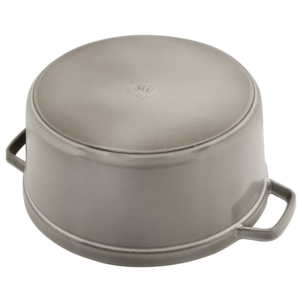 Staub Cast Iron 4-qt Round Cocotte - Graphite Grey