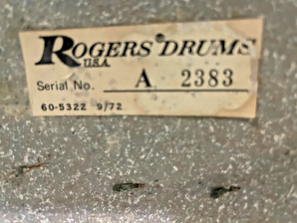 Rogers 70's Script Badge 4pc Drum Set Very Nice White