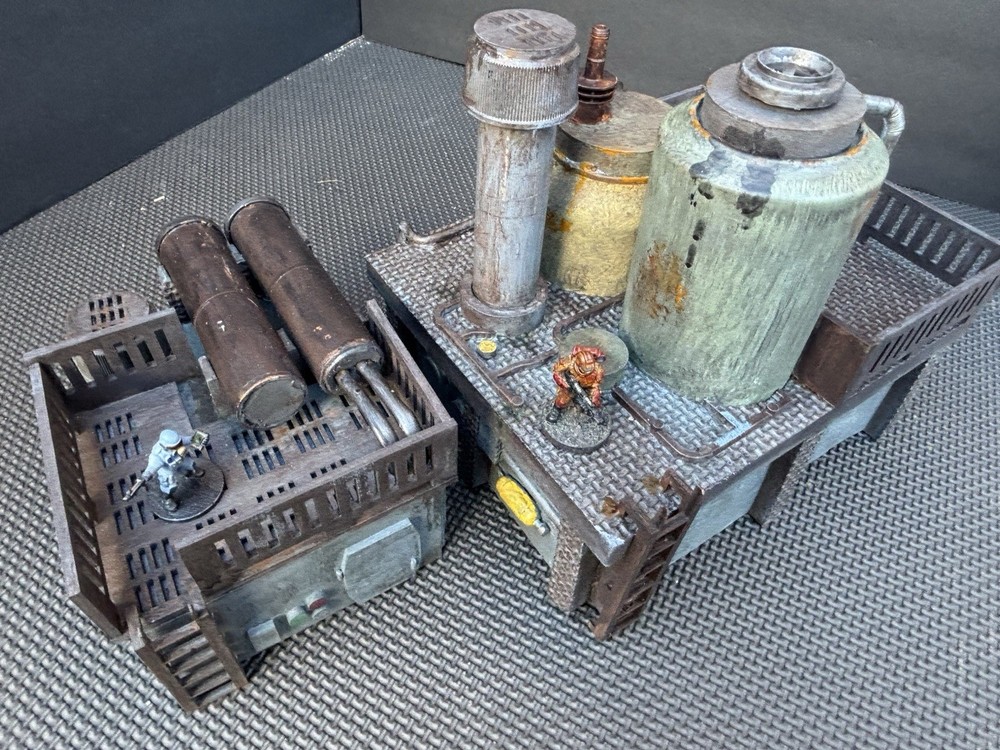 Tabletop terrain lot-sci fi refinery buildings