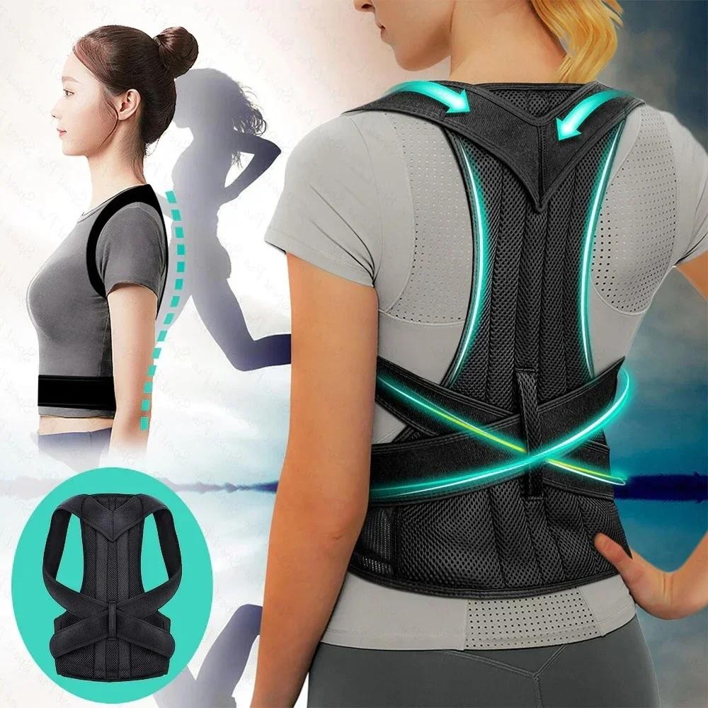 Reinforced Lumbar Posture Corrector Vest Adjustable Back Shoulder Support