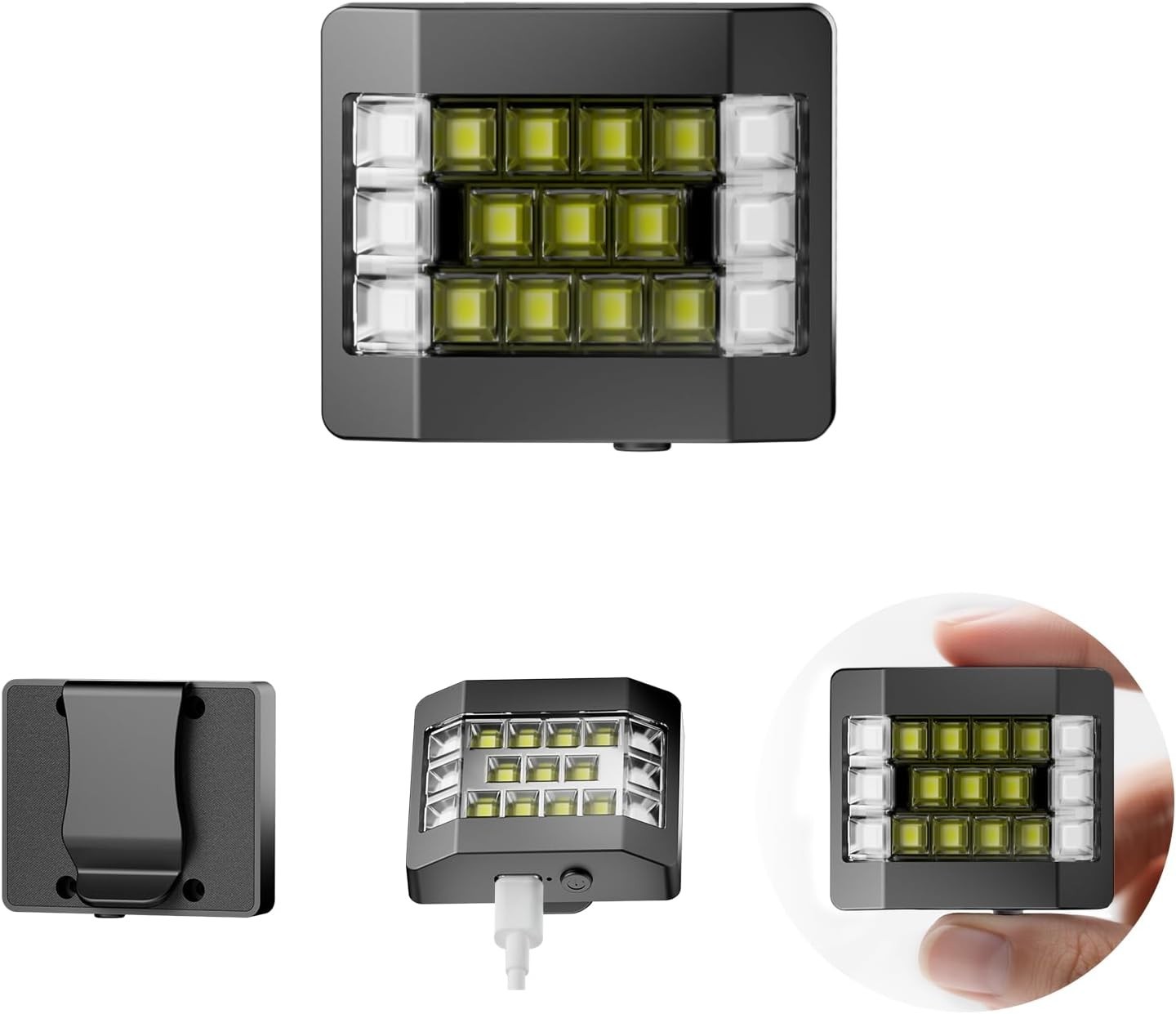 Running Lights for Runners, Clip on Flashlight, Rechargeable LED Safety Light fo
