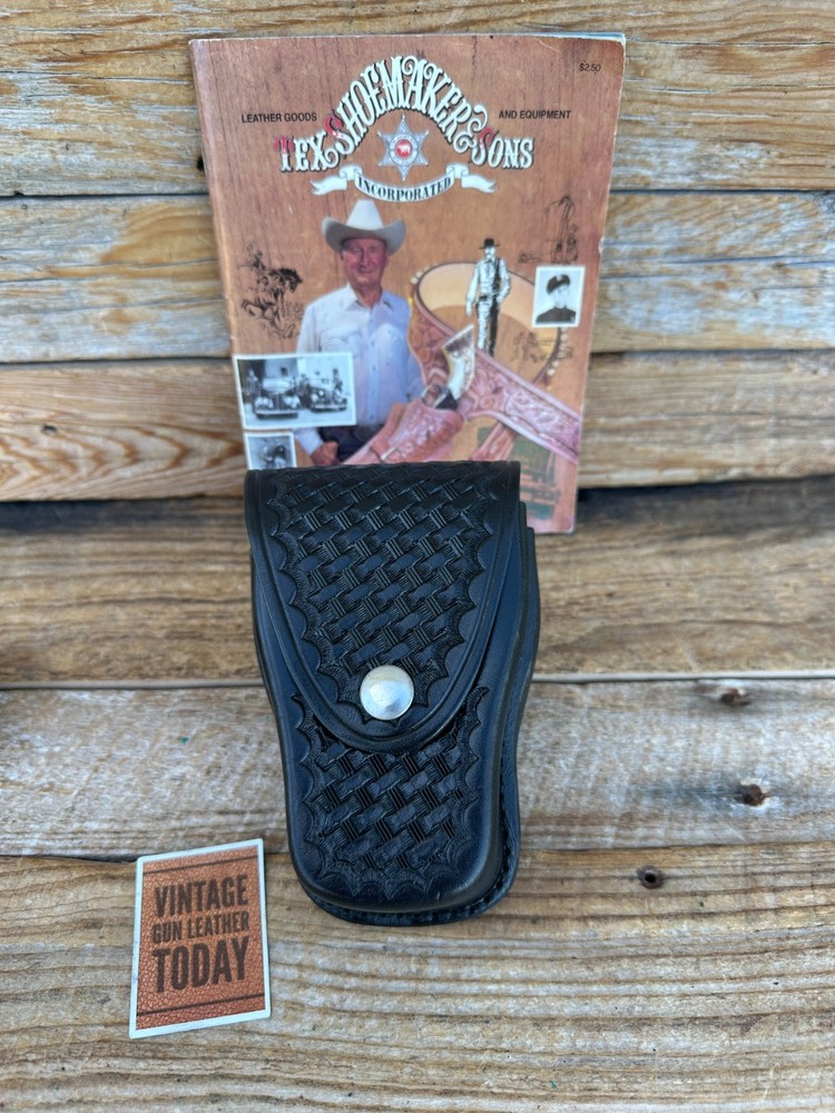 Tex Shoemaker 204A Black Leather Case For Smith Wesson Maximum Security Cuffs BW