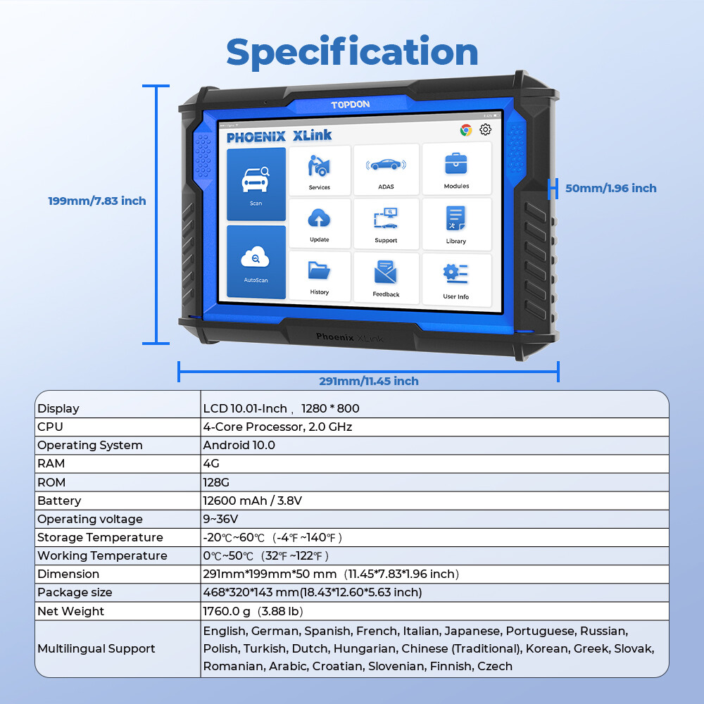 TOPDON Phoenix Xlink Cloud-Based Programming & Coding Tool Diagnostic Scanner