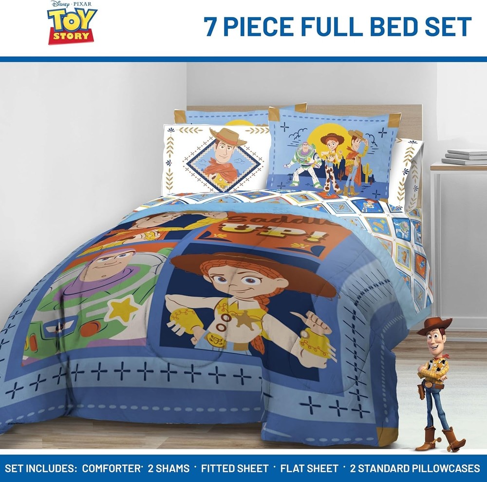Blue Toy Story Bedding Set - Soft Microfiber Material