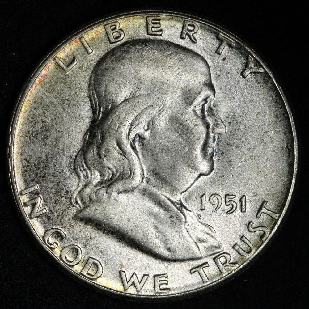 1951 Franklin Silver Half Dollar CHOICE BU *UNCIRCULATED* MS E167 KCE