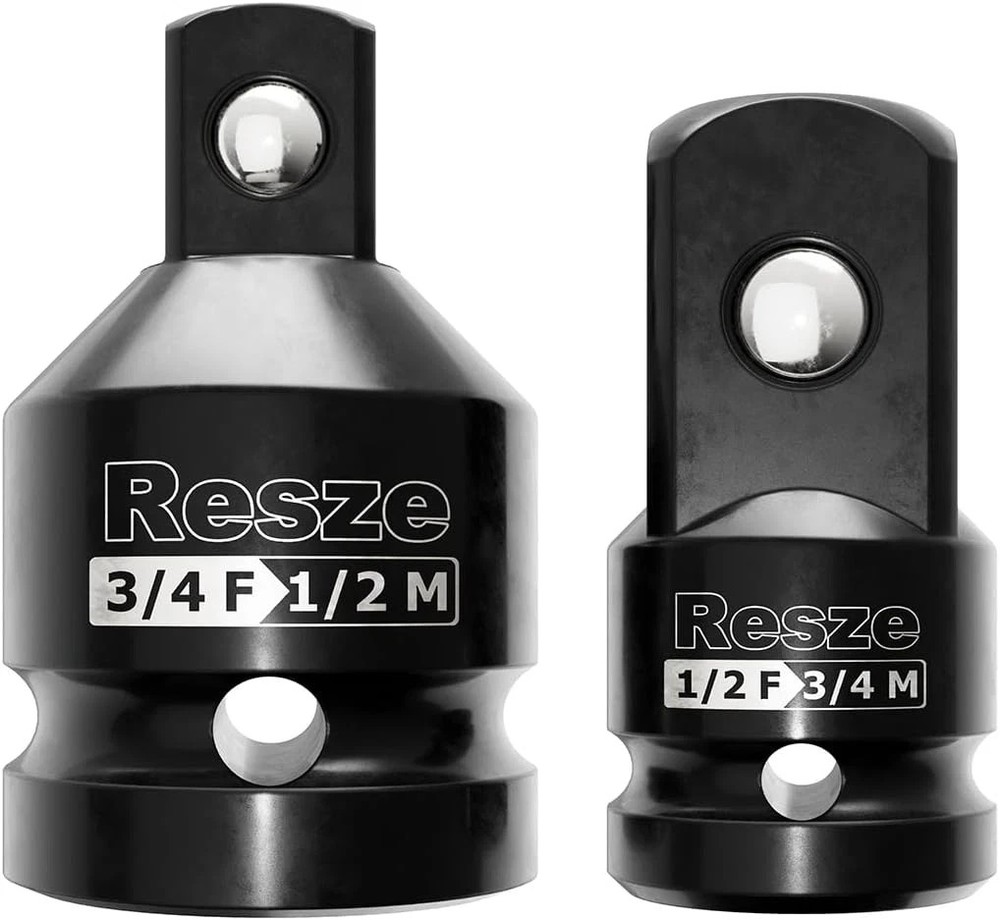 2PCS Impact Socket Adapter and Reducer Set 3/4" To 1/2" & 1/2" To 3/4" Socket