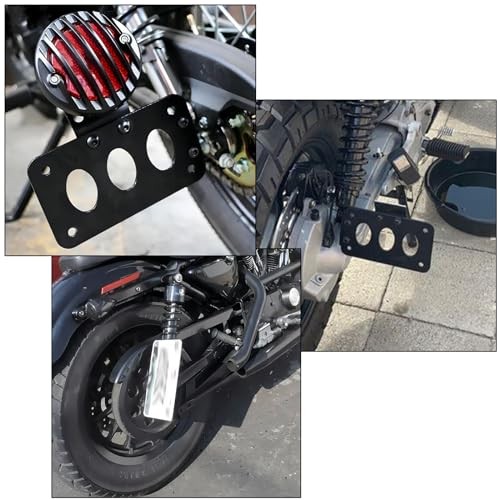 Motorcycle Side Mount Tag License Plate Bracket Motorcycle Tail Light Bracket