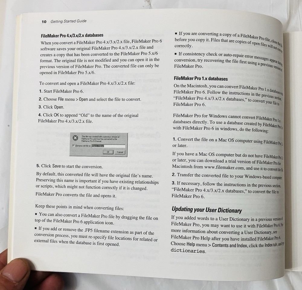 File Maker Pro 6 Getting Started Guide | Vintage User Manual Only | No Software