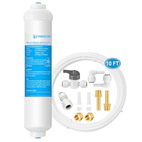 for Ice Maker and Refrigerator,Include 1/4" Water Line and Inline Water Filter