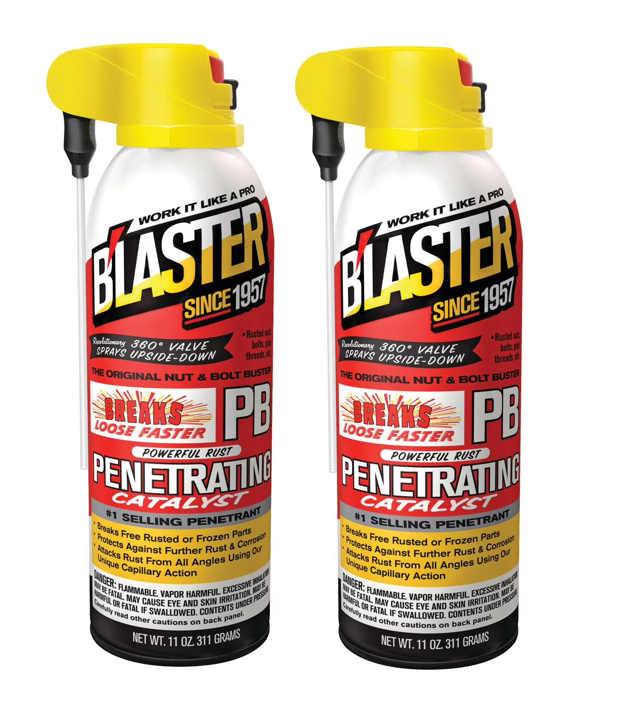 (2 Pack) PB Blaster Penetrating Oil Rusted Seized Bolts Lubricant Spray 11 oz.