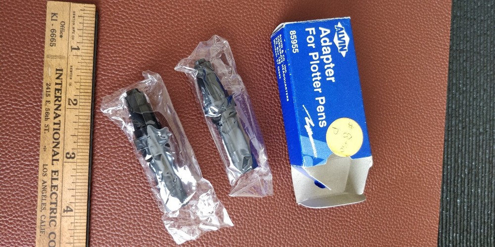 NOS (2 pieces) Alvin Adaptor for Plotter Pens ~ BBC Goerz Calcomp Commodore IBM