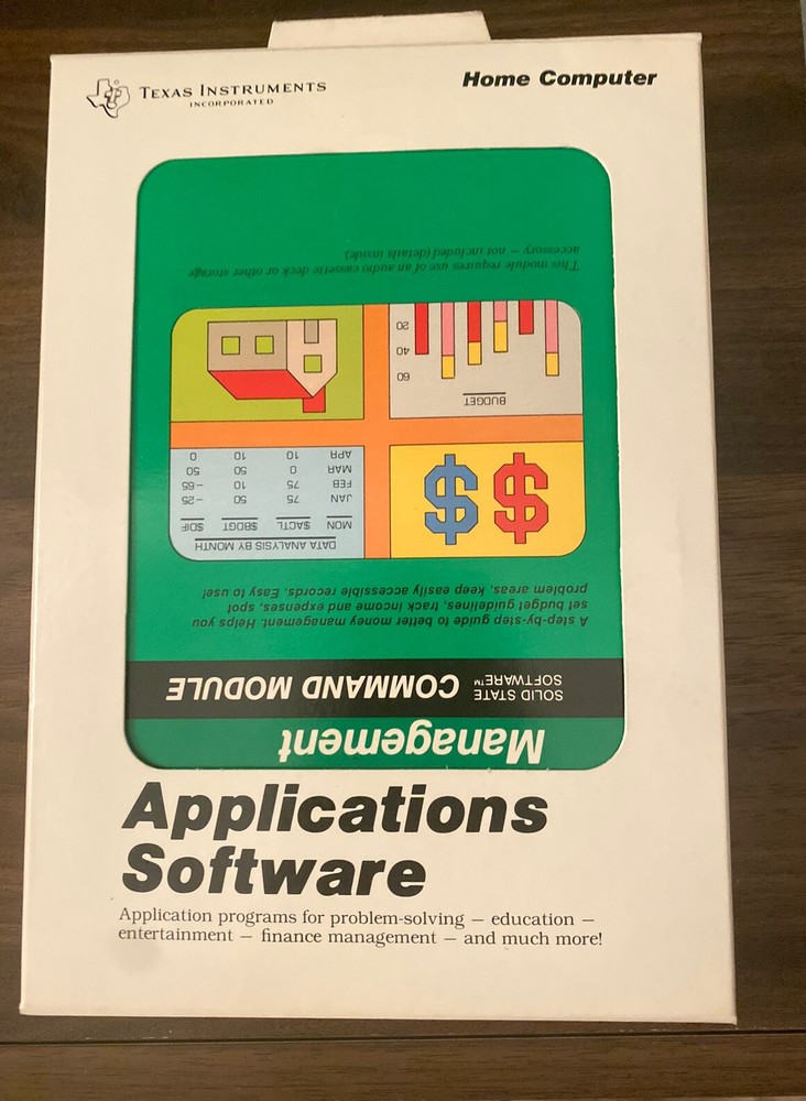 Texas Instruments TI-99/4A Home Computer Applications Software LOT OF 4