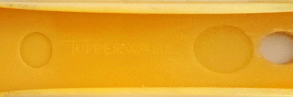 Vintage Tupperware Yellow Strainer Colander 1 Quart Double Spout
