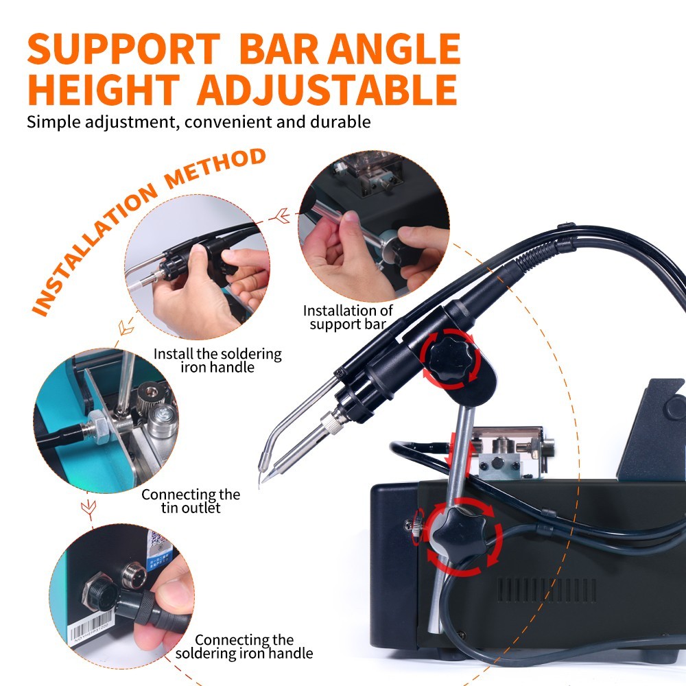 928DT-II 230W Auto Feed Digital Soldering Station with Tin Wire Feeder Soldering