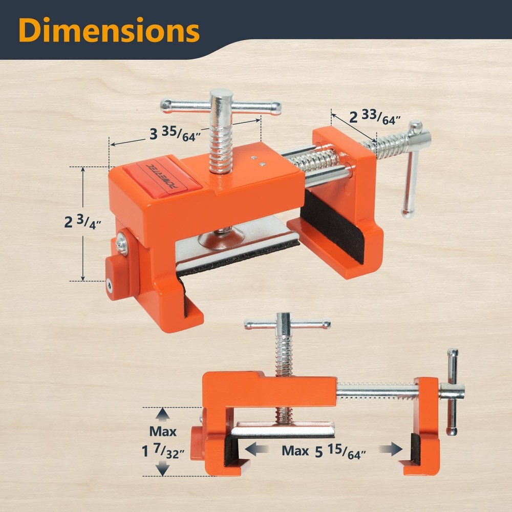 Cabinet Face Frame Clamps (2 Pack) - Cabinet Installation Tool with Drill Gui...