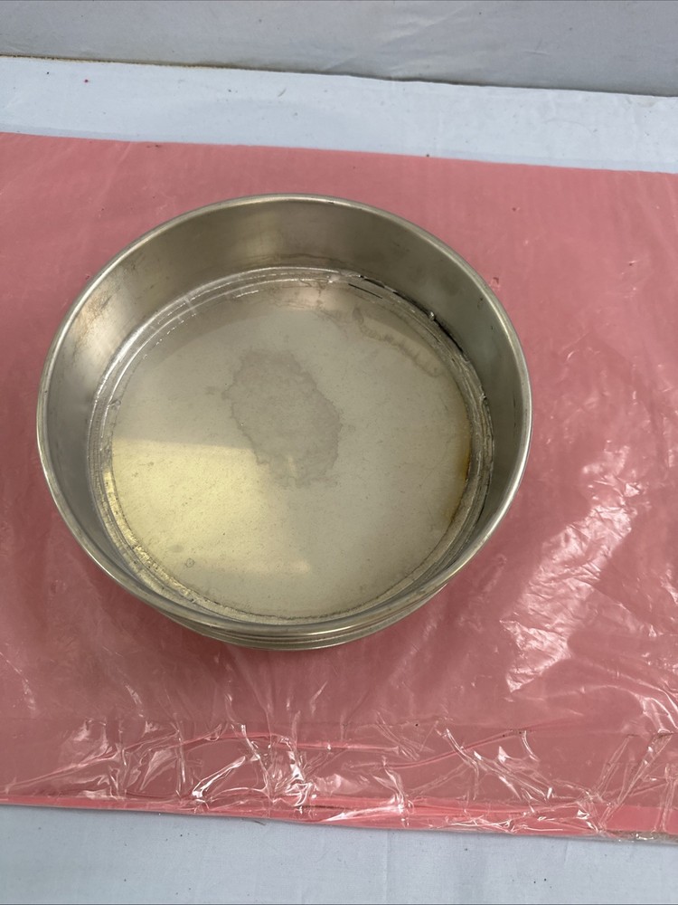8 Inch Diameter Testing Sieve Stackable Receiver Pan VWR / Newark Wire Co.