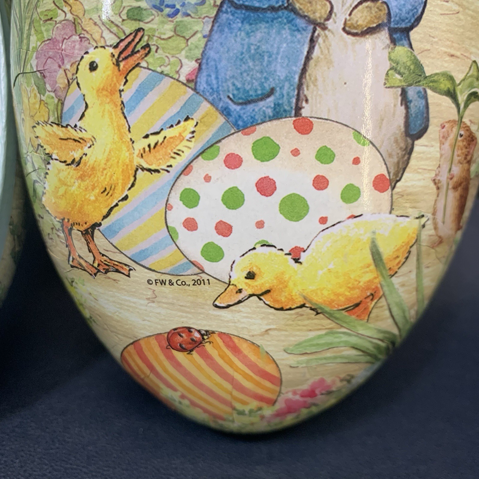 Peter Rabbit 7” Mache Easter Egg Made In Germany For Williams Sonoma 2011