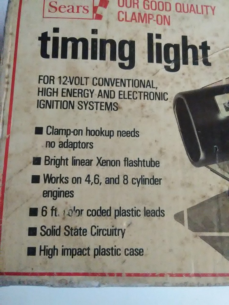 Sears Vtg 12 Volt Inductive Timing Light