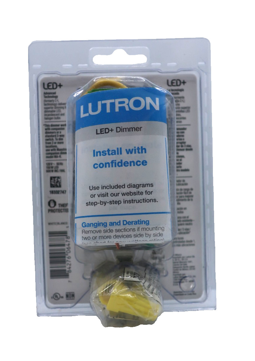 Lutron Maestro Single Or Multi-Location LED Toggle Light Dimmer White NEW!
